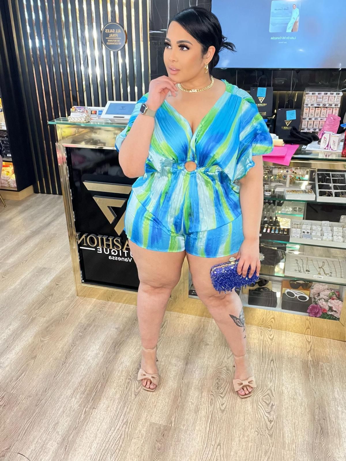 short jumpsuit Muti color