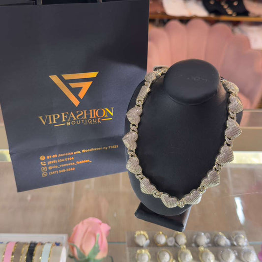 Collar Amor De Cristal Brass & Circonia Premium