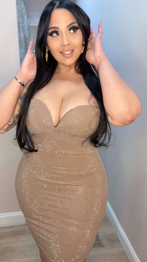 Nude Diamond Elegance Dress