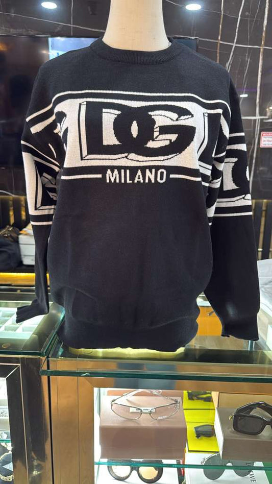 Milano Icon Knit Sweater – Black Edition