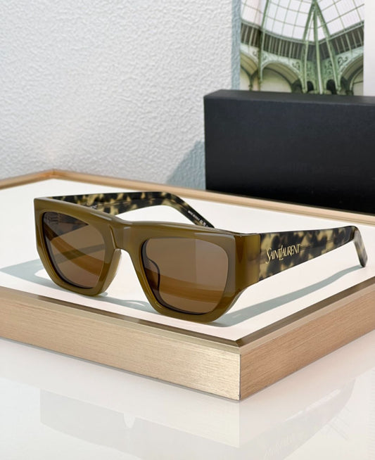 lentes de sol ysl brown con leopardo